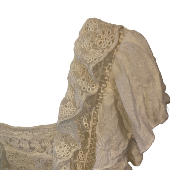 free people cream lace  bridget crop top - Picture 10 of 10